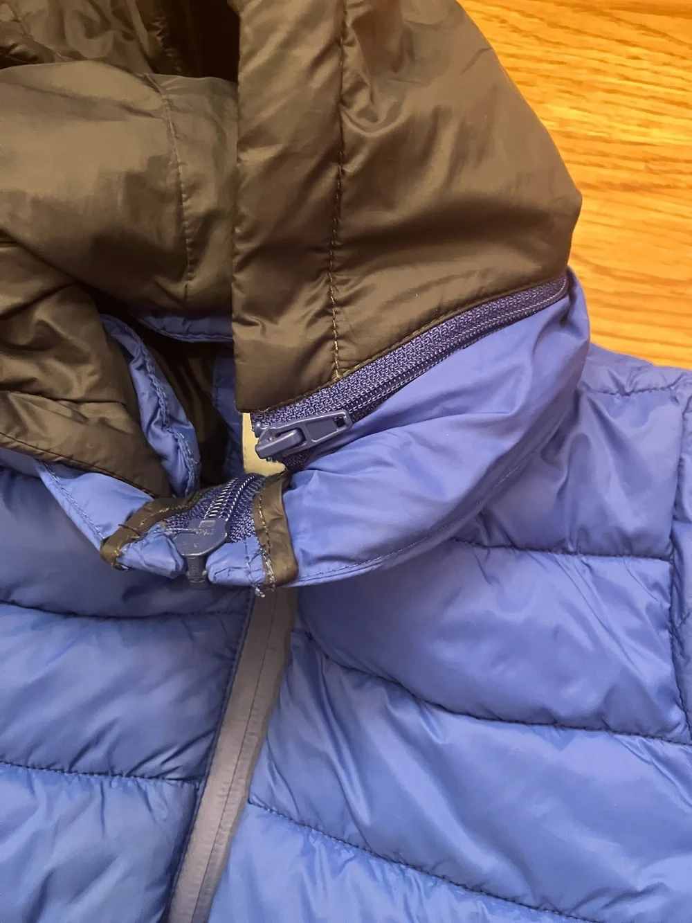 Mayoral Royal Blue Hooded Puffer Jacket with Black Hood